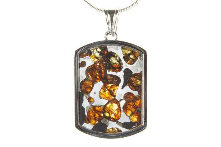 Sericho Pallasite Dog Tag Meteorite Pendant - Kenya #336111